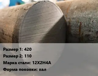 Поковка круглая 420х110 Сталь: 12Х2Н4А вал
